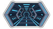 © ginting - Futuristic corridor with blue lights.