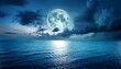 © Judith - Ocean Full Moon Clouds