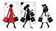 © PAPA - Shopping Lifestyle Concept with Elegant Women Carrying Fashion Bags and Stylish Accessories