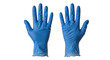 © Shahnaj - Pair of blue nitrile medical gloves for safety and hygiene isolated on transparent background
