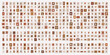 © velikiyzayats - Buchstaben und Zahlen im Erpresserbrief Stil, ausgeschnittene Typografie fuer kreative Collagen, Retro Zeitungs Ausschnitte Design