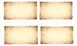 © NvM - Set of old burnt edge vintage paper sheets with blank aged parchment texture vector illustration background