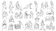 © Deshan - Premium Pregnant Women Line Art Collection | Diverse Maternity One-Line Figure Library