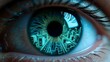 © Tanzila - Futuristic digital eye with virtual city reflection, high-tech human iris with glowing urban landscape, cybersecurity and surveillance concept