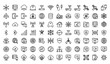 © MSTMERINA - Network Communication Thin Line Icons Set with Broadband Connection and Technology Symbols