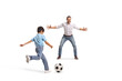 © Ljupco Smokovski - Man and boy playing football