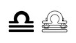 © Al - Libra Zodiac Sign Icons Flat And Line Style
