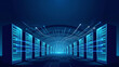 © balma - Data center server room with glowing circuit lines luminous vibrant innovation discovery future technology perfect for banner background presentation