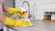 © Jakub - Shining the Kitchen Counter: A Clean Home Ritual, Tidy Kitchen Routine, Household Hygiene, Surface Disinfection, Mastering Chores, Daily Domestic Tasks, Sparkling Home, Effective Cleaning