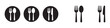 © Md - Set of kitchen utensil vector icons for restaurant or cafeteria or food related business.
