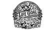 © Tanbin - life goal pet all the dogs, dog lover, multiple dogs, golden retriever, poodle, corgi, german shepherd, pet all dogs, black and white dog art, dog mom gift, hand drawn outline engraving vector illustr