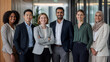 © Sanjaya - Diverse employees standing together for corporate belonging concept