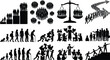 © Rekha - Human Development and Leadership Silhouette Collection with Education Growth and Teamwork