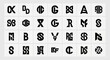© dani - Modern Monogram Letters Collection - Abstract Geometric Alphabets