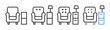 © Difaraicon - The Ultimate furniture Styles with Variations Line of icon set vector illustration