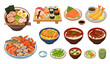 © MdRimon - Variety of japanese dishes and sushi