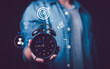 © Images for you - Project manager improves productivity through effective time management, task prioritization, goal tracking, work planning, performance optimization, deadline control, efficient workflow organization.