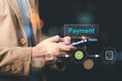 © Images for you - Financial analyst manages digital payment transactions secure mobile banking technology, enabling cashless payments, online transfers, transaction security, financial services, payment processing