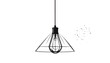 © ammank - Black Wire Frame Pendant Light Fixture.