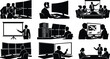 © Monoar  - Business Team Management and Monitoring Silhouette Collection for Corporate Office OperationsBusiness Team Management and Monitoring Silhouette Collection for Corporate Office Operations