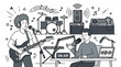© swtr - Musician and Podcaster Recording Music and Show