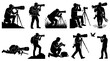© al - Diverse Photographer Silhouette Collection Capturing Scenic Nature Wildlife & Sports Moments with Professional Camera Gear & Tripods
