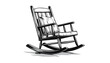 © ajji - Old wooden rocking chair closeup image.