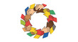 © emily - Diverse hands holding each other in a circle representing global unity