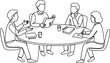 © ngawoor - Group of business professionals collaborating in a meeting around a table.