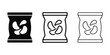 © MD - Potato chips snack bag icon silhouette vector outline and line art
