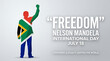 © JOY RAM ROY - Freedom concept poster for international nelson mandela day with raised fist