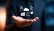 © yusran - Hand offers cloud, data, security, and analytics icons
