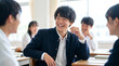 © Blue Studio - 笑顔の男子高生たち　学校生活を楽しむ制服姿の学生