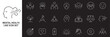 ©   - Psychology icons set representing mental health, human behavior, emotions, therapy, brain function, counseling, stress management and psychological studies. Editable Stroke. Holistic wellness meditati