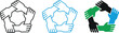 © JOBAER GRAPHIC - Teamwork icon vector. teamwork, collaboration, and community symbol. vector illustration nice outline