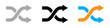© Newton - Shuffle icon, logo vector illustration. PNG. Editable stroke. Shuffle Crossing Arrows Icons Set.