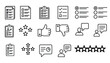 © MD - Set of survey and feedback line icons, including checklist, rating, review, customer satisfaction, and opinion symbols