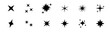 © Gowravhraaj Studio  - Set of original star sparkle shapes. Abstract shine effect vector sign. Retro futuristic bright vector icons collection. Glowing light effect, twinkle templates stars and bursts, shiny flash.