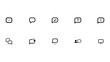 © Farjana Akter - Set of modern chat bubble interface icons for web design communication app messaging and user feedback visual elements isolated on transparent background.