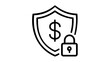 © Mazhar - Clean flat vector line icon of a locked online checkout, useful for secure payment screens, ecommerce trust badges, and cart confirmation flows.