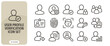 © Abir Creative Studio - User profile verification icon set thin line icons for user account, identity security, biometric authentication, and profile management