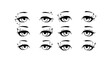 © Ersamayorita - Set of Anime Style Female Eyes with Butterfly Accents