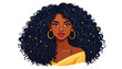 © Mardian - Beautiful woman with curly hair.