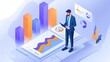 © zulfa - Businessman reviewing digital floating data analytics interfaces