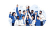 © monster - Diverse group of happy people.
