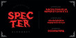 © designfourmonths - Specter Scary flame fire display font with aggressive jagged horror alphabet