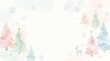 © FukuBata - ふんわり優しいクリスマスの水彩風背景02_generated by AI