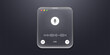 © Designer Salim - Liquid glass voice interface button with sound wave and microphone icon. Glass morphism digital ui element for smartphone application. Sound recording for smart assistant technology