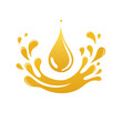 © Mamat - Golden oil drop splash vector illustration