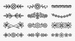 © Ved - Minimalist Black and White Floral and Leafy Border Designs for Digital and Print Use with high quality professional line art symbols for modern creative design and digital branding projects